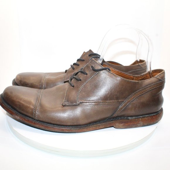 Sutro San Francisco Mens Sz 9D Larkin Brown Distressed Leather Oxford Shoes main image 4